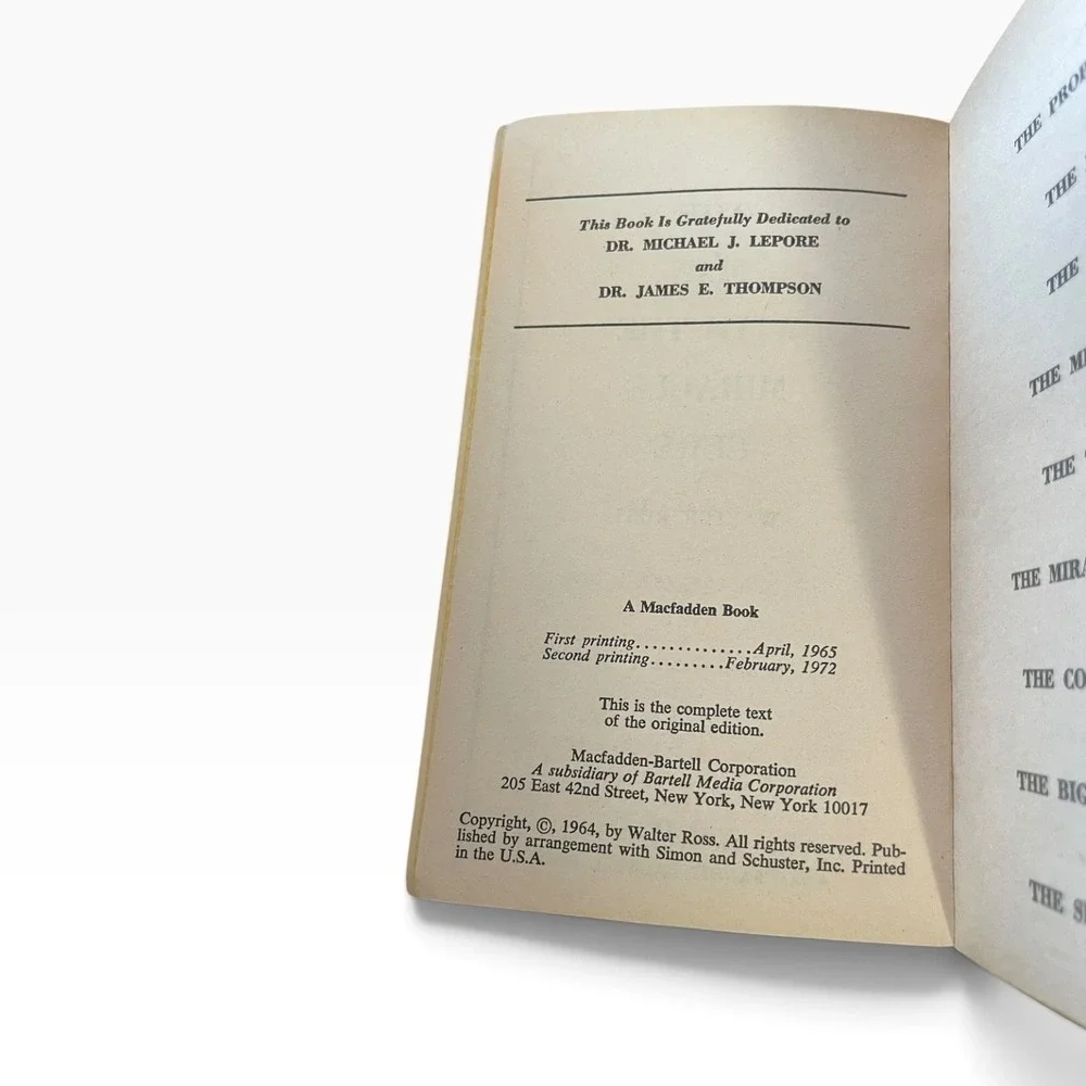 The Man with the Miracle Cure Walter Ross 1965 Macfadden-Bartell Vintage